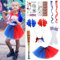 DAZZTIME Cosplay Kostüm,Kostüm Kinder,Mädchen Bösewicht Suicide Kostüm Kit,Karneval Kostüm,Kostüm Kinder Mädchen,Cosplay Kostüm Tüllrock,für Karneval Halloween Fasching Mottoparty