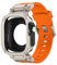 BAHDB Funda con correa para Apple Watch Band Ultra 2, 49mm, 44mm, 45mm, funda protectora de TPU, pulsera de silicona para IWatch Series 9, 8, 7, 6, 5, 4 correas de reloj(Ti-Orange,44mm)