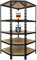 Floordirekt Eckregal | Schwerlastregal | Traglast von bis zu 875 kg | Steckregal | Werkstattregal | In 2 Farben erhältlich (Schwarz#, 180 x 90 x 42 x 60 cm)