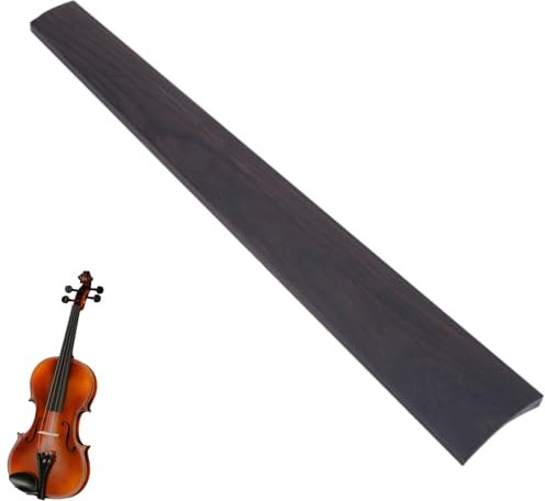 Violin Fingerboard, Ebony Wood Fingerboard 4/4 Size Violin Parts Replacement Instrument Repair Accessory for Musical Instrument