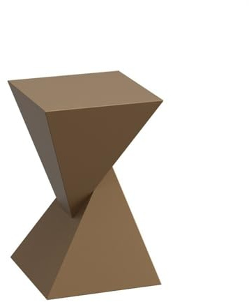 FAJNUZI2024 Couchtisch Moderner geometrischer quadratischer Beistelltisch, minimalistischer Luxus-Sofatisch, Kleiner Couchtisch for Wohnzimmer, Nachttisch for Schlafzimmer Wohnzimmertisch(Bruin)