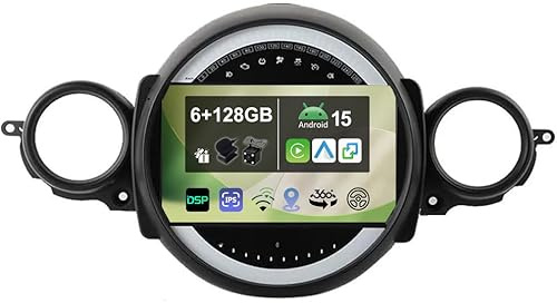 KEC [6G+128G] IPS 9 Android 16 Autoradio Für BMW Mini Cooper R55 R56 2007-2015 mit navi Octa Core-[Eingebauter CarPlay/Android Auto/DSP/Mirror Link/GPS Navi/360 Camera/Bluetooth 5.0/WiFi/USB