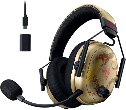 Razer BlackShark V3 Pro CS2 - Casque sans Fil pour e-Sport avec réduction du Bruit - Haut-parleurs Audio 50mm - Microphone Amovible - HyperSpeed 2,4 GHz & Bluetooth - PC/Mac | Dragon Lore