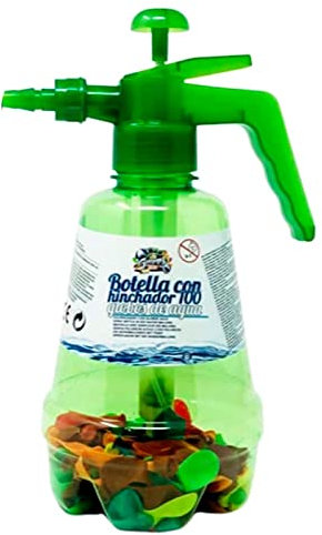 various Globos de Agua,Botella con Hinchador Globos Agua Botella Inyectora para Llenar Globos De Agua Super Rápido (botella+100)