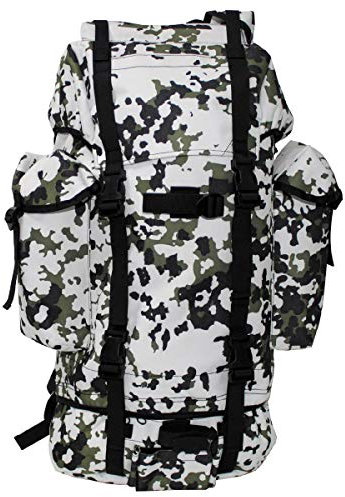 MFH BW Kampfrucksack, 65 l, Alu-Aussteifung (snow-camo, 65L)