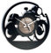 DISCOCLOCK - DOC053GB - Cafe Racer - Wanduhr aus Vinyl Schallplattenuhr mit Motorradmotiv Upcycling Design Uhr Wand-Deko Vintage-Uhr Retro-Uhr Made IN Italy 24 Uhr!