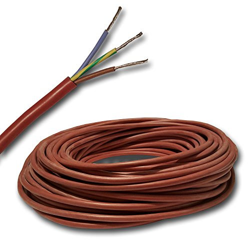 5 Meter Silikonkabel z.B. für Ihre Sauna - SIHF 3x1,5 mm²