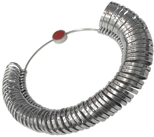63-teiliges A-Z + 6 UK Finger Gauge Ringmaß inklusive halbe Größen Schmuck Werkzeug