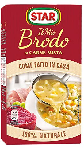 STAR Il Mio Brodo di Carne Mista, 500 ml, brodo liquido pronto, 100% naturale, senza conservanti, senza glutine e senza glutammato aggiunto, ottimo per risotto e zuppe