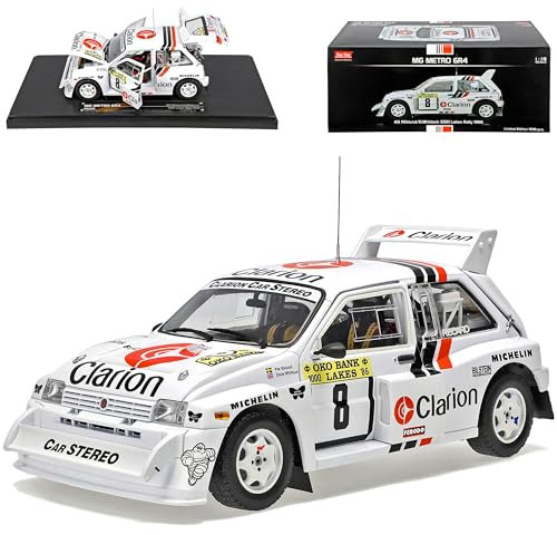 Sun Star MG Metro 6R4 Eklund Whittock 1000 Seen Rally 1986 1/18 Modell Auto mit individiuellem Wunschkennzeichen