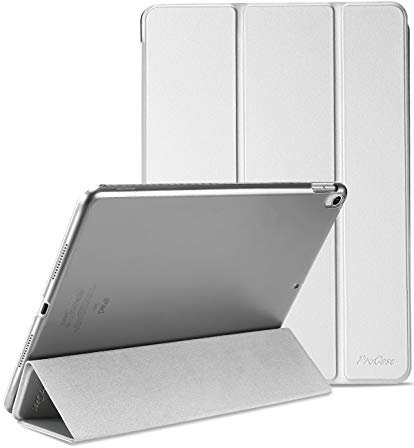 ProCase iPad Air (3rd Gen) 10.5 2019 / iPad Pro 10.5 2017 Custodia -Ultra Sottile e Leggero Supporto Auto Svegliati/Sonno, Cover Posteriore Traslucida per iPad Air (3rd Gen) 10.5 2019 –Argento