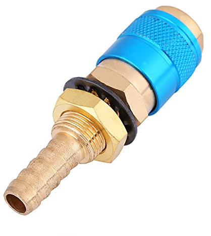 Refroidi À L'eau Adaptateur De Gaz Raccord Rapide En Laiton Pour Torches De Soudage MIG TIG(bleu)