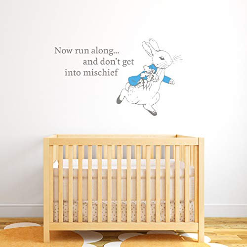 Beautiful Game Official Peter Rabbit Run Along Wall Sticker Mural PB025 (60cm Width x 35cm Height)