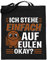 Chorchester Ideal für Alle Eulen und Uhu Fans - Jutebeutel (mit langen Henkeln) -38cm-42cm-Schwarz