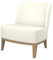 Soferia Kompatible Ersatzbezug fur Stockholm Sessel, Stoff Majestic Velvet Creme (FLECKENABWEISEND und WASSERABWEISEND), Ecru