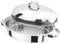 New 32CM Stainless Steel Roasting Tray PAN Set LID Handle Oval Kitchen Cooking Oven Baking | Durable Long Lasting | Removable Drain Rack | Nested LID
