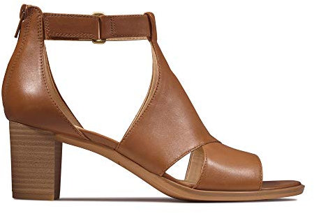 Clarks Femme Kaylin60 Glad Escarpins Bride Cheville, Marron (Tan Leather Tan Leather), 37 EU