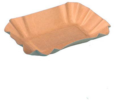2000 Bio Pappschalen Pommes Currywurst Imbiss Snackschalen 9x14x3cm Bio-51 braun mit Fettbarriere biologisch abbaubar - Inkl. VerpG in D