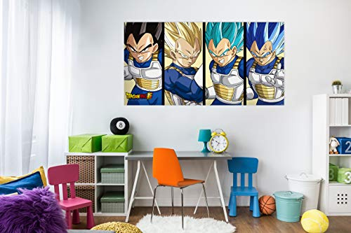 Oedim PVC-Bilder, Dragon Ball Super Vegeta | Verschiedene Größen | offizielles Produkt und Originalprodukt | Leicht, elegant, robust und wirtschaftlich | DBS 100x60cm
