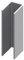 Profilo canalina ad U acciaio inox per box doccia da 2200 mm forato - 8 mm