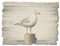 ARTland Wanddeko Bild aus Holz Holzbild vintage Deko 40x30 cm Querformat Vögel Möwe Strand Küste Meer Nordsee Himmel Maritim T4NN