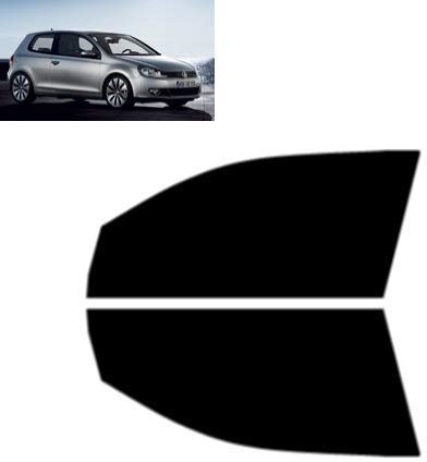 Passgenaue Tönungsfolie für Golf VI 3-Türen 2008-2011 - Vordere Seitenscheiben (05% Tiefschwarz)