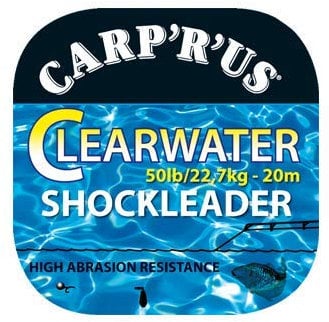 Carp'R'Us - Clearwater Fluorocarbon Schlagschnur SHOCKLEADER - 50 lb (20 m) Karpfenangeln Vorfachmaterial