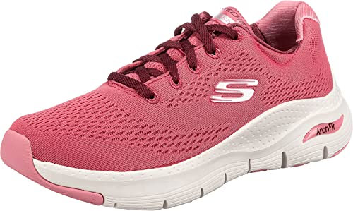 Skechers Arch Fit Big Appeal, Zapatillas Mujer, Rose Mesh Burgundy Trim, 39 EU