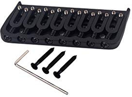 Alnicov 8-saitige Sattelbrücke für E-Gitarre / Saiten durch Teile und Zubehör für feste Gitarre mit Körperschwanz