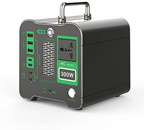 KELUNIS Central Eléctrica Portátil Batería De Litio De 300 W Central Eléctrica De Emergencia Generador De Energía Solar Al Aire Libre para Camping Viajes Caza Fuente De Alimentación 110V/220V
