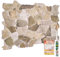 NOVECRAFTO Stone Effect 3D Wall Panels - 37.79 x 18.89 in (96x48cm) -20 Sheets Covering 99.2 sqft (9.22 sqm) -Decorative Wall Panels Kitchen Bathroom - Brown & Beige Wild Stone Effect Pattern