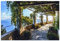 ARTland Wanddeko Wandbild Alu Verbundplatte für Innen & Outdoor Bild 120x80 cm Ausblick Meer Strand Küste Garten Villa Capri Italien U2IS