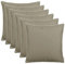 Brandsseller 6er Set Outdoor Kissen 45x45 cm – Wetterfeste Zierkissen mit Paspel – Wasserabweisende Gartenkissen & Dekokissen für draußen – Sofakissen für Balkon & Terrasse – Beige