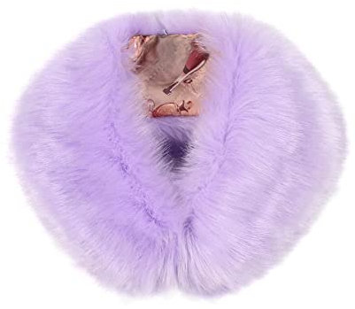 BYNYXI Pelzkragen Damen Schals, Faux Fuchspelz Schals Pelzkragen Pelz Fellkragen Winterschal Frauen Kunstpelz Fell Schal Verdickte Fellkragen Damen Schal Pelzkragen zum Radfahren Skifahren-57cmx9.5cm