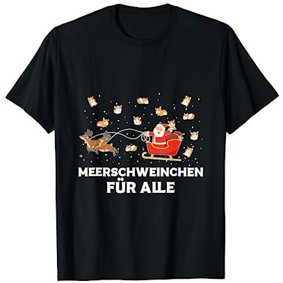 Meerschweinchen Für Alle Meerschwein Weihnachtsmann T-Shirt