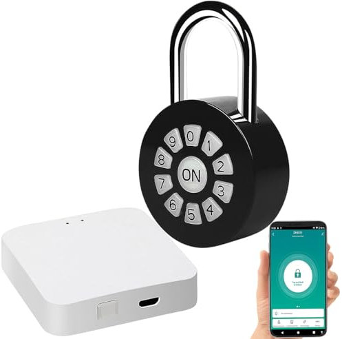 Cadenas en métal avec passerelle WLAN, App, Bluetooth, IP65 [Xcase]