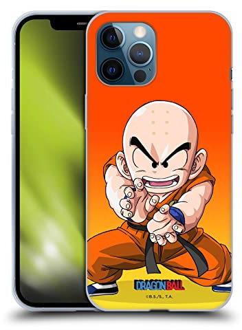 Head Case Designs Officially Licensed Dragon Ball Krillin Characters Gel Case [Military Grade Protection] Compatible with Apple iPhone 12 Pro Max and Compatible with MagSafe