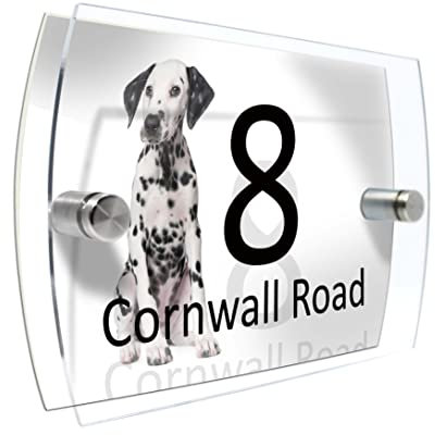 Personalised House Number Sign for Dog Lovers (Dalmation)