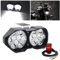 Ourbest Fendinebbia per moto 18 led, faro fendinebbia per proiettore anteriore 12v, luce di guida fuoristrada aggiuntiva con interruttore manubrio da 7/8 per mountain bike fuoristrada utv