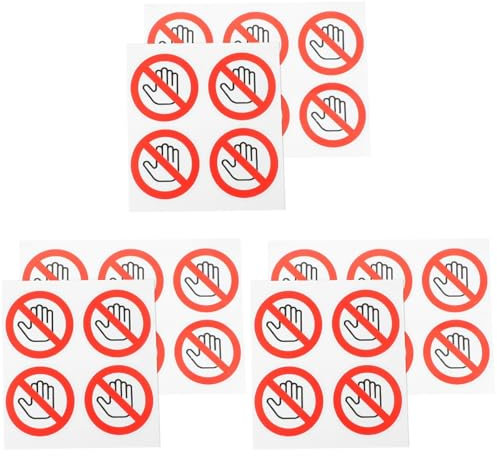 iplusmile Aufkleber „Do Not Touch“ – 30 Stück Runde Laminierte Vinyl-Aufkleber Schilder-Warnschilder Sicherheits-Warnschild-Aufkleber No-Touch-Schilderaufkleber 25 mm