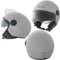 Casco Jet Moto Visiera Parasole ECE 22-06 Aperto Scooter Antigraffio Argento XS