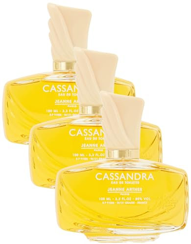 JEANNE ARTHES - Cassandra - Eau de Toilette - Parfum Femme - 100 ml - Fabriqué en France (Lot de 3)