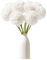 MUYAPAY Fiori di Ortensia Artificiale,12 Pezzi di Fiori di Palla di crisantemo di Seta,Bouquet Di Ortensia Finte,Ortensie Artificiali con steli,per Bouquet di Nozze,Casa,Giardino,Ufficio(Bianco)