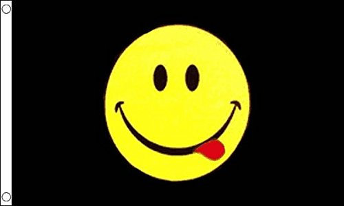 Flagtex Große Flagge mit Smiley-Gesicht