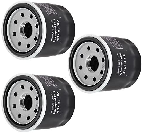Road Passion 3*Filtri olio 204 HF204RC Compatibile con Kawasaki,Honda,Triumph,Yamaha 15410-MCJ-000 15410-MCJ-505 15410-MFJ-D01 15400-PFB-014 16097-0002 16097-1070 16097-1072 5GH-13440-20 3201-044