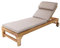 AXI Rama Gartenliege aus Teak Holz mit Kissen | Sonnenliege aus Teakholz mit verstellbarer Rücklehne - 4 Positionen | Sonnenbett / Liege mit Rollen für Draußen / Garten.