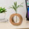 Einzelne Reagenzglasvase Glasvase mit Holzrahmen Hydrophile Pflanzenvase Pflanzenständer Vermehrungsstation Desktop Reagenzglasvase