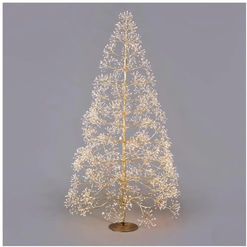 EDG Enzo De Gasperi Albero di Natale Faggio in Rame Oro con 1500 luci LED H150xD80 cm