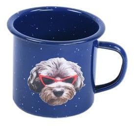 Taza personalizada para mascotas, taza de café para amantes de los perros, taza de cara de perro, taza de cara de mascota, regalo de mamá de perro, foto personalizada, (350 ml, azul)