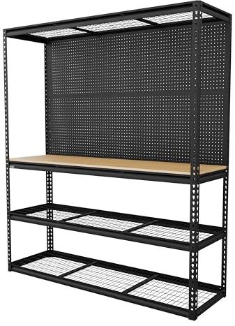 Sealey Heavy-Duty Modular Workbench with Racking & Pegboard - 300kg Capacity Per Level - APMWB1